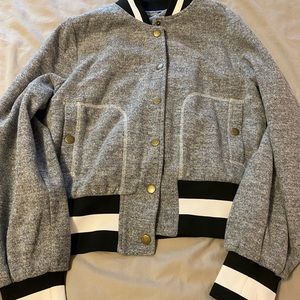 cropped bomber jacket,  size LG